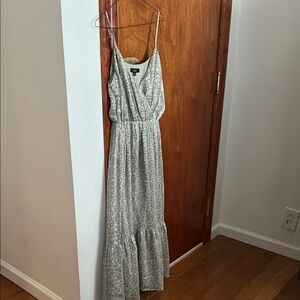 Lulu's White Ruffled Tiered Maxi Dress Spaghetti Strap